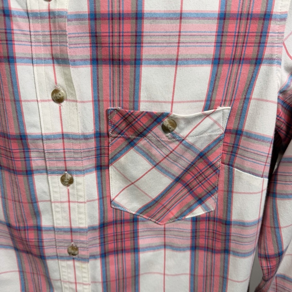 Orvis Pink Plaid Flannel Women's XS Western Button Up Shirt - Picture 3 of 14